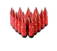 HNDRBD 20 tuercas for ruedas de coche, aluminio, for carreras, for punta extendida, aptas for Subaru M12X1.25/M12X1.5(Rosso,M12x1.25)