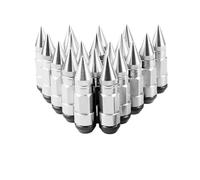 HNDRBD 20 tuercas for ruedas de coche, aluminio, for carreras, for punta extendida, aptas for Subaru M12X1.25/M12X1.5(Silver,M12x1.25)