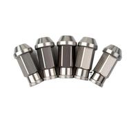 HNDRBD 20 tuercas y pernos for ruedas de coche, M12 x 1,5/1,25, aluminio, universales, 52 mm longitud, compatibles for Nissan(Silver,M12x1.5)