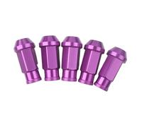 HNDRBD 20 tuercas y pernos for ruedas de coche, M12 x 1,5/1,25, aluminio, universales, 52 mm longitud, compatibles for Nissan(Morado,M12x1.5)