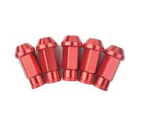 HNDRBD 20 tuercas y pernos for ruedas de coche, M12 x 1,5/1,25, aluminio, universales, 52 mm longitud, compatibles for Nissan(Rosso,M12x1.25)
