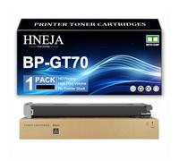 HNEJA Cartucho Tóner BP-GT70, Compatible Cartuchos Tóner BP-GT70-BA BP-GT70-CA BP-GT70-MA BP-GT70-YA para Sharp BP-50C26 BP-50C31 BP-50C36 BP-50C45 BP-50C55 BP-50C65 Impresoras,Black-1 Pack