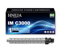 HNEJA Cartucho Tóner IM C3000, Cartuchos Tóner Compatibles 842255 842256 842257 842258 para Ricoh Aficio IM C3000 C3500 Impresoras,Black-1 Pack
