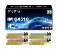 HNEJA Cartucho Tóner IM C4510, Cartuchos Tóner Compatibles 842530 842533 842532 842531 para Ricoh IM C4510 C5510 C6010 Impresoras,4 Colors-1 Pack