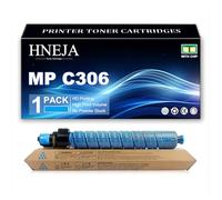 HNEJA Cartucho Tóner MP C306, Cartuchos Tóner Compatibles 842091 842092 842093 842094 para Ricoh MP C306 C307 C307SP C307SPF C406 C407 C407SPF Impresoras,Cyan-1 Pack