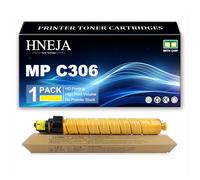 HNEJA Cartucho Tóner MP C306, Cartuchos Tóner Compatibles 842091 842092 842093 842094 para Ricoh MP C306 C307 C307SP C307SPF C406 C407 C407SPF Impresoras,Yellow-1 Pack