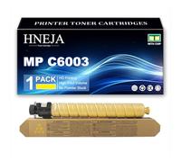 HNEJA Cartucho Tóner MP C6003, Compatible Cartuchos Tóner 841853 841854 841855 841856 para Ricoh MP C4503 C5503 C6003 C4504 C6004 C4504ex C6004ex Impresoras,Yellow-1 Pack