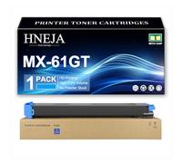 HNEJA Cartucho Tóner MX-61GT, Cartuchos Tóner Compatibles MX-61GT-BA MX-61GT-CA MX-61GT-MA MX-61GT-YA para Sharp MX-2630N MX-2651 MX-3050N MX-3050V MX-3051 MX-3070N Impresoras,Cyan-1 Pack