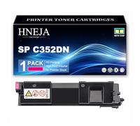 HNEJA Cartucho Tóner SP C352, Cartuchos Tóner Compatibles 407383 407384 407385 407386 para Ricoh SP C352DN Impresora,Magenta-1 Pack