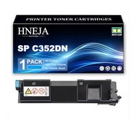HNEJA Cartucho Tóner SP C352, Cartuchos Tóner Compatibles 407383 407384 407385 407386 para Ricoh SP C352DN Impresora,Cyan-1 Pack