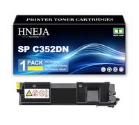 HNEJA Cartucho Tóner SP C352, Cartuchos Tóner Compatibles 407383 407384 407385 407386 para Ricoh SP C352DN Impresora,Yellow-1 Pack