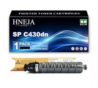 HNEJA Cartucho Tóner SP C430dn, Cartuchos Tóner Compatibles 821105 821106 821107 821108 para Ricoh Aficio SP C430dn C431dn C435 C440dn Impresoras,Black-1 Pack
