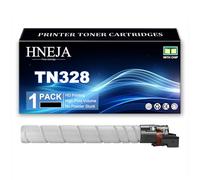 HNEJA Cartucho Tóner TN328, Cartuchos Tóner Compatibles TN328K TN328C TN328M TN328Y para Konica Minolta Bizhub C250i C300i C360i C7130i Impresoras,Black-1 Pack