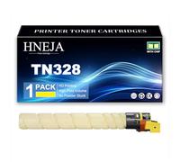 HNEJA Cartucho Tóner TN328, Cartuchos Tóner Compatibles TN328K TN328C TN328M TN328Y para Konica Minolta Bizhub C250i C300i C360i C7130i Impresoras,Yellow-1 Pack