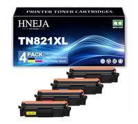 HNEJA Cartucho Tóner TN821XLBK TN821XLC TN821XLM TN821XLY | para Brother HL-L9430CDN HL-L9470CDN MFC-L9630CDN MFC-L9670CDN HL-L9470CDNT HL-L9470CDNTT Impresoras,4 Colors-1 Pack