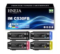 HNEJA Cartuchos Tóner Compatibles para Ricoh IM C530F C530FB Impresoras, Reemplazo Cartuchos Tóner 418240 418241 418242 418243,4 Colors-1 Pack