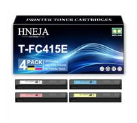 HNEJA Cartuchos Tóner T-FC415E para Toshiba E-Studio 2010AC 2510AC 2515AC 3015AC 3515AC Impresoras, Reemplazo Cartucho Tóner Alto Rendimiento T-FC415EK T-FC415EC T-FC415EM T-FC415EY,4 Colors-1 Pack