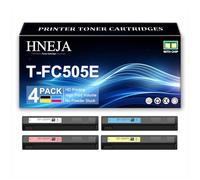 HNEJA Cartuchos Tóner T-FC505E para Toshiba E-Studio 2500AC 2505AC 3005AC 3505AC 4505AC Impresoras, Reemplazo Cartucho Tóner Alto Rendimiento T-FC505EK T-FC505EC T-FC505EM T-FC505EY,4 Colors-1 Pack