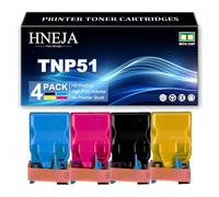 HNEJA Cartuchos Tóner TNP51 K/C/M/Y para Konica Minolta Bizhub C3110 C3110P Impresoras, Cartucho Tóner Repuesto A0X5155 A0X5455 A0X5355 A0X5255,4 Colors-1 Pack