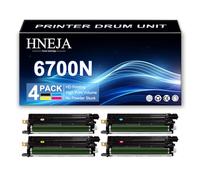 HNEJA Unidad De Tambor 6700N, Compatible 108R00974 108R00971 108R00972 108R00973 Unidad Imagen para Xerox Phaser 6700DN 6700DT 6700DX 6700N Impresoras,4 Colors-1 Pack