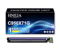 HNEJA Unidad De Tambor C950X71G, Unidad De Imagen Compatible C950X73G para Lexmark C950 C950de X950 X950de X952 X952dte X954 X954dhe Impresoras,Yellow-1 Pack