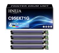 HNEJA Unidad De Tambor C950X71G, Unidad De Imagen Compatible C950X73G para Lexmark C950 C950de X950 X950de X952 X952dte X954 X954dhe Impresoras,4 Colors-1 Pack