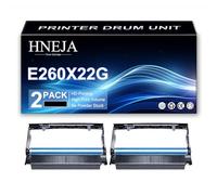 HNEJA Unidad Imagen Compatible para Lexmark E260 E260D E260DN E360D E360DN E460DN E460DW E462DTN Impresoras, Repuesto Unidad Tambor E260X22G | Alto Rendimiento | 20000 Páginas,Black-2 Pack