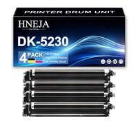 HNEJA Unidad Tambor DK-5230 DK-5231 para Kyocera ECOSYS P5026cdn P5018cdn M5521cdn P5021cdw M5521cdw P5021cdn M5520cdw Impresoras, Unidad Imagen Compatible 302R793011 302R793021,4 Colors-1 Pack