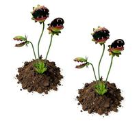 HNGKGJBL 1/2 PCS Estaca de JardíN de Metal Caprichosa con Forma de Planta CarníVora 2026, Escultura de Planta Monstruosa Venus Atrapamoscas Grande de 25 Pulgadas, para Macizos de Flores, Patios(2PCS)