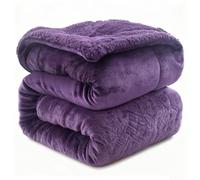 HNGKGJBL Manta con Peso para Adultos de Forro Polar Sherpa, Manta Suave de Felpa de Doble Cara para Sofá Cama O SillóN(Dark Purple,200X230cm)