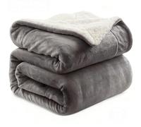 HNGKGJBL Manta con Peso para Adultos de Forro Polar Sherpa, Manta Suave de Felpa de Doble Cara para Sofá Cama O SillóN(Dark Gray,200X230cm)