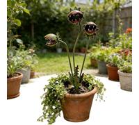 HNGKGJBL Nuevo Y Original Soporte de Metal para JardíN con Forma de Planta CarníVora, Escultura Gigante de Planta Venus Atrapamoscas de 63,5 Cm para Patios Y Macetas(1PCS)