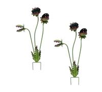 HNGKGJBL Nuevo Y Original Soporte de Metal para JardíN con Forma de Planta CarníVora, Escultura Gigante de Planta Venus Atrapamoscas de 63,5 Cm para Patios Y Macetas(2PCS)