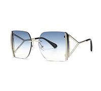 HNGM Gafas de Sol Gafas de Sol Huecas Huecas Huecas Huecas sin Marco de Corte Retro Gafas de Sol de la aleación Elegante de Las Mujeres Gafas de Sol cuadradas de Las Gafas