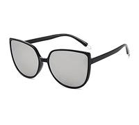 HNGM Gafas de Sol Gafas de Sol Redondas Retro de Gran tamaño Señoras Cat Eye Retro Negro Marco Gafas de Sol para Hombre Damas UV400 Sombra Mujeres (Lenses Color : BJ5231 C2)