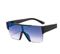 HNGM Gafas de Sol Rectángulo Gafas de Sol Hombres Gafas Retro Retroaccionado Espejo Recubierto Gafas de Sol Mujeres Hombres Sun Visera UV Protección UV (Lenses Color : E396 Blue Mirror)