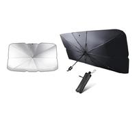 HNHPY Parasol Coche Delantero para Nissan Micra K14 2017-2022 2023 2024 2025, Protección UV Aislamiento Térmico Parabrisas Coche Parasol Coche Paraguas Plegable