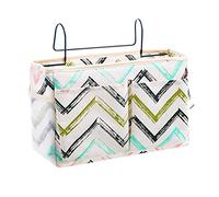 HNJKJEU Organizador de Cabecera Cama, Bolsillo Cama Organizador, Cama Colgante Bolso de Bolsillo, Bedside Caddy para Libro, Revistas, iPad, Teléfono Móvil, Mando a Distancia (Multicolor)