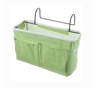 HNJKJEU Organizador de Cabecera Cama, Bolsillo Cama Organizador, Cama Colgante Bolso de Bolsillo, Bedside Caddy para Libro, Revistas, iPad, Teléfono Móvil, Mando a Distancia (Verde)