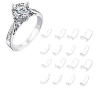 HNJUSR 16 Piezas Ajustador de tamaño de Anillo Invisible 8 Tamaños Ajustador de Tamaño de Anillo para Anillos Sueltos para Cualquier Anillo, Reductor de Tamaño de Anillo, Espaciador