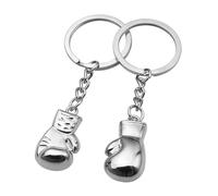HNJUSR 2Pcs Llavero guante boxeo metalico - Guante cromado - Llavero Modelo Guante deporte color Espejo - Llaveros de Metal - detalle deportes contacto - MMA - Karate - kick