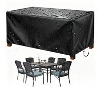 HNKDKJ Funda Mesa Exterior Impermeable 55x40x35cm/Largo x Ancho x Alto Funda Mueble de Jardin Funda Sofa Exterior Conjunto Muebles Jardin Resistente al Viento, Anti-UV, Varios Tamaños, Negro