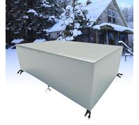HNKDKJ Funda Mesa Jardín Rectangular Protectora para Muebles Impermeable Cubo Resistente al Viento Anti-UV 420D Exterior Protección contra el frío Cubierta de Muebles de Mesas - 185x165x70cm/LxWxH