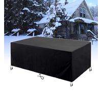 HNKDKJ Funda Mesa Jardín Rectangular Protectora para Muebles Impermeable Cubo Resistente al Viento Anti-UV 420D Exterior Protección contra el frío Cubierta de Muebles de Mesas - 120x60x65cm/LxWxH