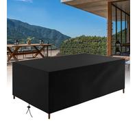 HNKDKJ Funda Muebles Jardin Cubierta for Patio 110x90x100cm/LxWxH Rectangular/Cubos Funda Protectora Funda Muebles Exterior Impermeable Fundas Exteriores para Muebles de Jardín-Negro