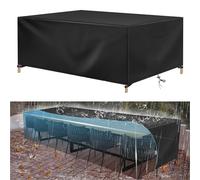 HNKDKJ Funda para Mesa de Jardín al aire libre 180x85x75cm/Largo x Ancho x Alto Resistente a Desgarros Oxford 420d Impermeable Anti Rayos UV Funda de Protección Cubierta de Mesa Rectangular