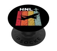 HNL Honolulu, Aeropuerto de Oahu PopSockets PopGrip Adhesivo