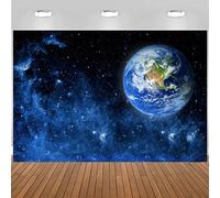 Hnmdmyi 1.5x1.2m Telón de Fondo Espacio Universo Espacio Exterior Galaxia Estrellas Tierra Fotografía Fondo Cosmos Planeta Temático Fiesta de Cumpleaños Baby Shower Decoración Banner Photo Booth Props