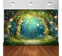 Hnmdmyi 3x2.4m Telón de Fondo Bosque Encantado Fantasty Wonderland Bosque Mariposa Flores Árbol Fotografía Fondo Princesa Fiesta De Cumpleaños Recién Nacido Baby Shower Decoraciones