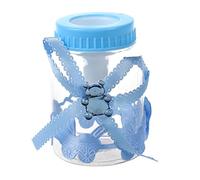 Hnmodter 50 unids/lote Caja de Suministros de fiesta Alimentación Favores de boda y caja de regalos Baby Shower Bautismo Decoración (azul ) 9 * 4 cm